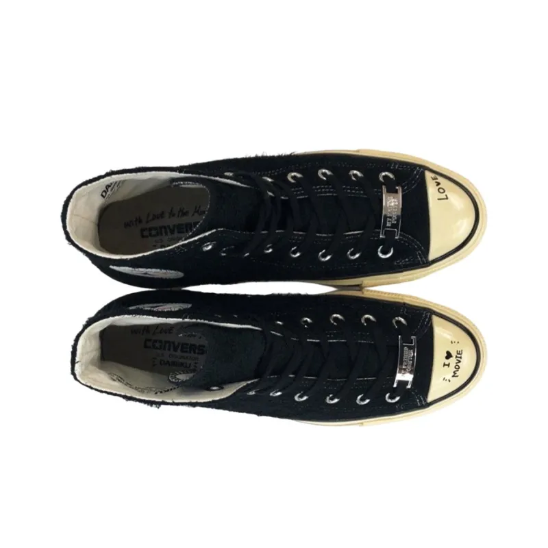 Converse All Star Wear-resistant And Lightweight High-Top Canvas Shoes Unisex Black White-3