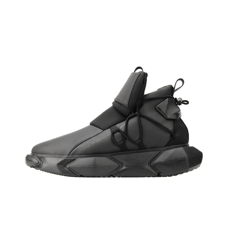NORVINCY Chunky Sneakers Unisex Mid Top Black-0