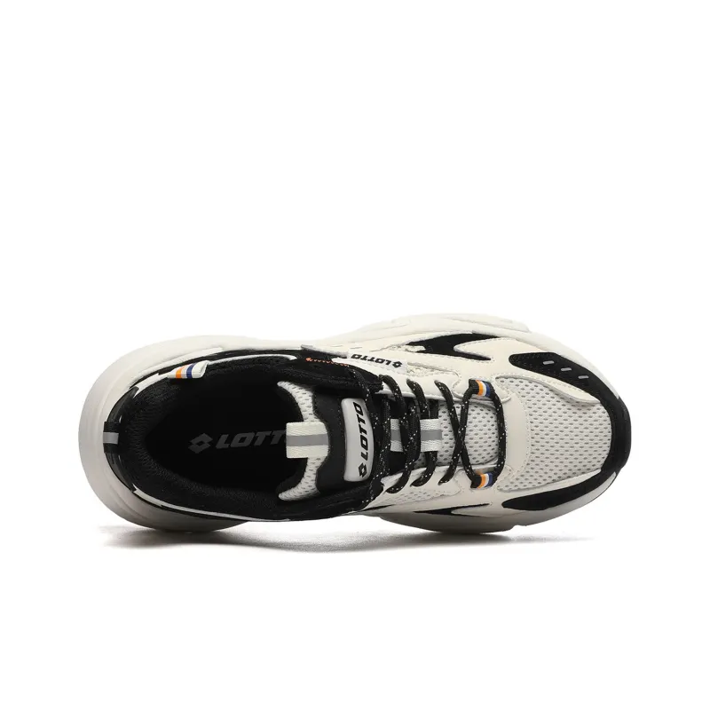 LOTTO Breathable Height Increasing Moisture-Wicking Low-Top Chunky Sneakers Men's Black/Glacier Gray-2