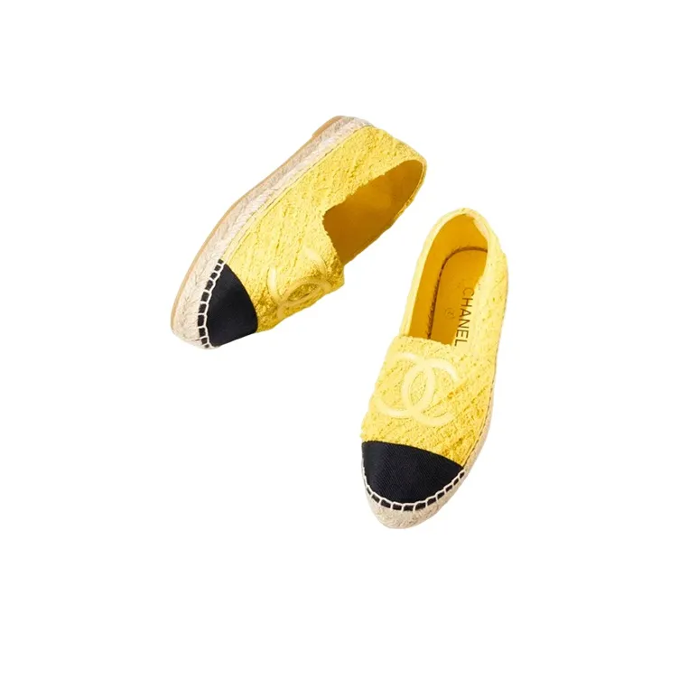 CHANEL Casual Single Shoes Women's Yellow-3