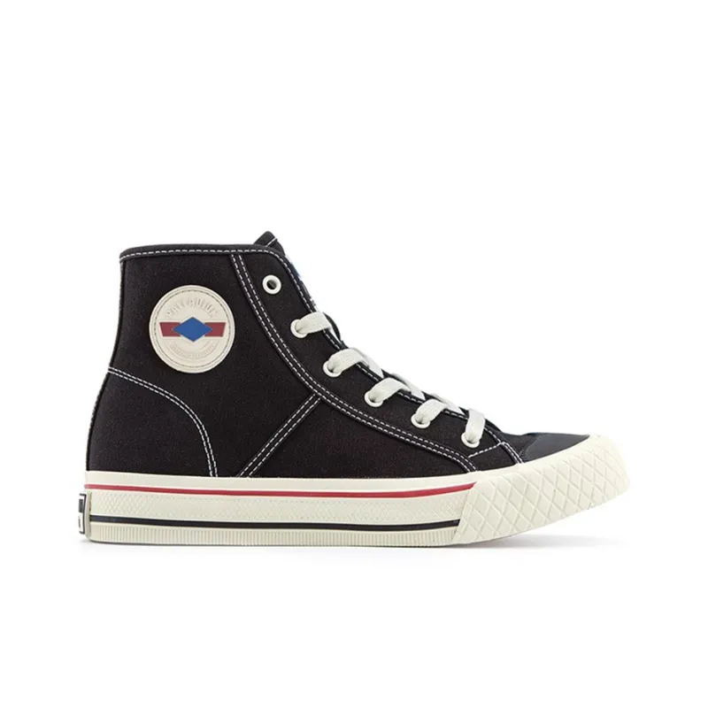 Palladium Palla Louvel Anti Slip And Wear Resistant Breathable High Top Canvas Shoes Unisex Black-1