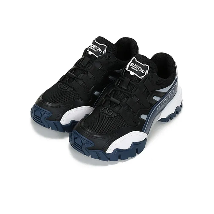 Valentino Climbers Low Top Chunky Sneakers Men's Black Dark Blue-2