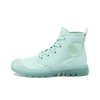 Palladium Pampa Licious Durable Breathable High-Top Canvas Shoes Women's Fresh Green