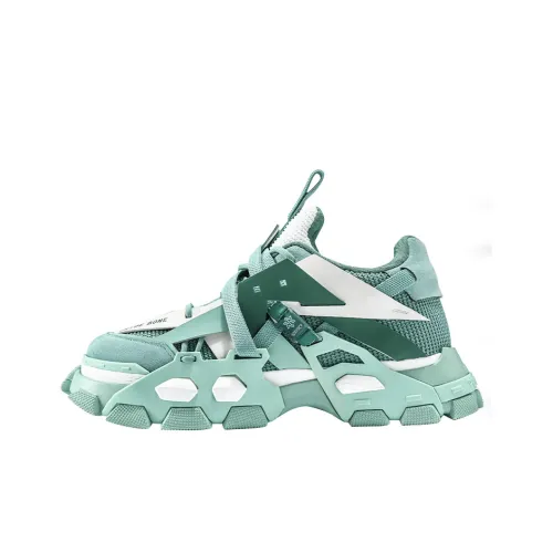 NORVINCY Chunky Sneakers Unisex Low-Top Green