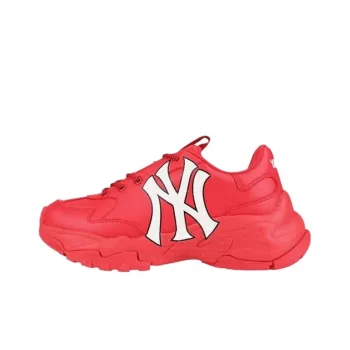 MLB Big Ball Chunky Cushioned Slip Resistant Height Increasing Low Top Chunky Sneakers Unisex Red