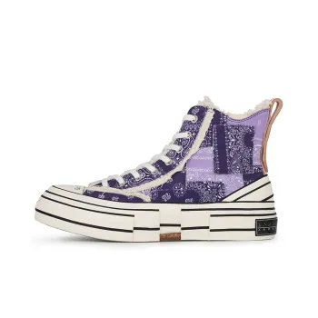 XVESSEL Canvas Shoes Unisex High Top Purple
