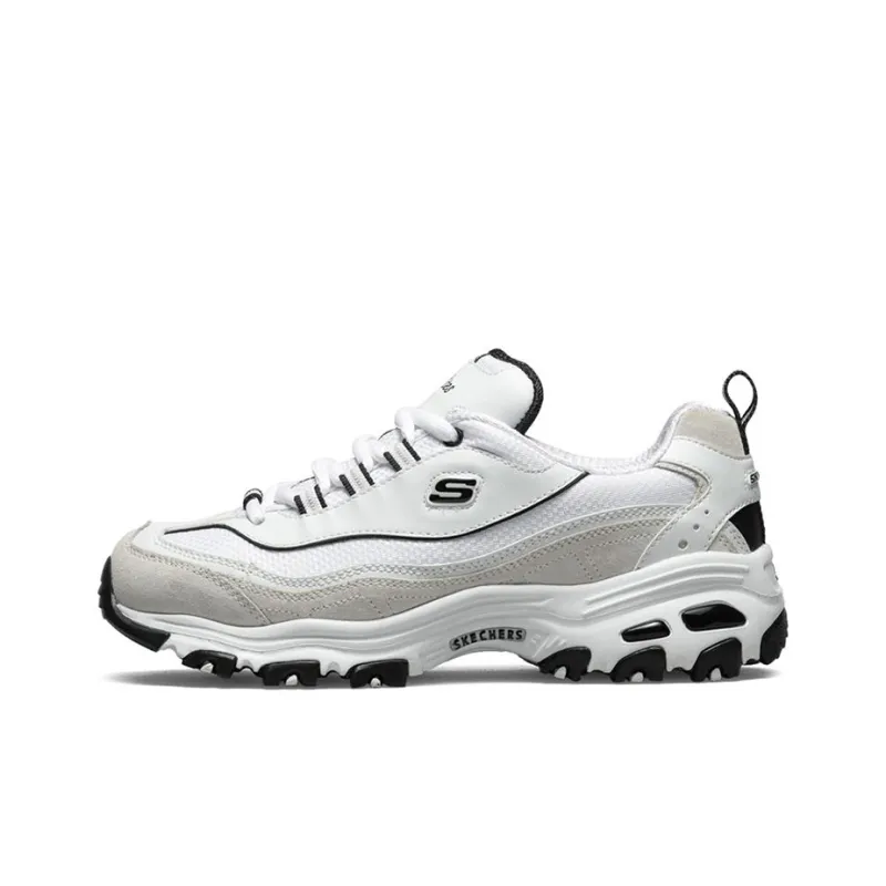 Skechers D'Lites 1.0 Chunky Sneakers Women's Low Top White/Light Gray-0