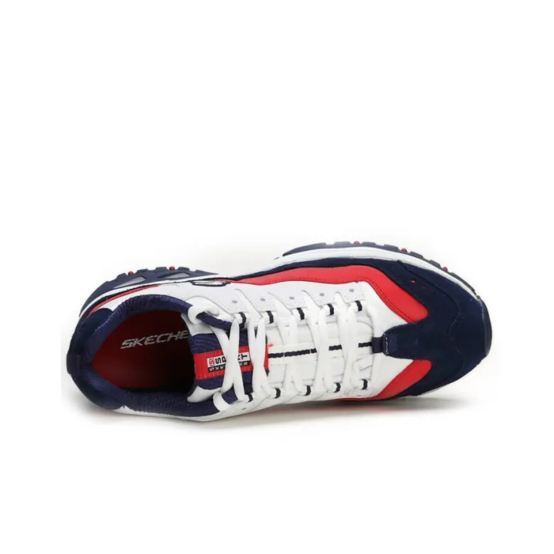 Skechers Energy Chunky Sneakers Men Low Top Blue/Red-3