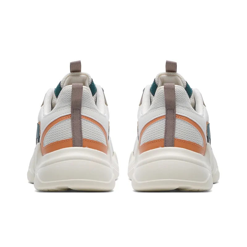 Anta Life Collection Anti Slip Wear Resistant Low Top Chunky Sneakers Men's Beige White Green-3