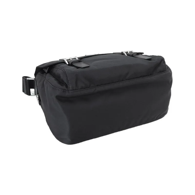 PRADA Re Edition Recycled Nylon Patchwork 2 in 1 Messenger Bag Shoulder Bag Crossbody Bag Unisex Black-4