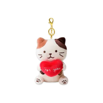 HAPINS Heart Hug Couple Pendant, Snuggly Cats, Cute Magnetic Keychain Dolls Plush Pendant 10cm Height