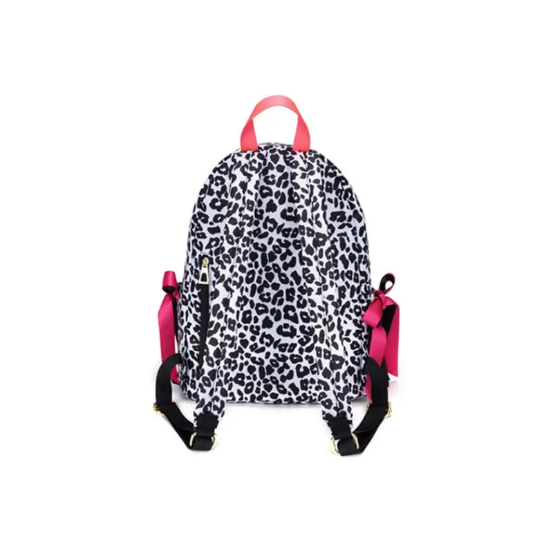 SHUNYIDE Nylon Backpack Medium Size Women's Black White-2