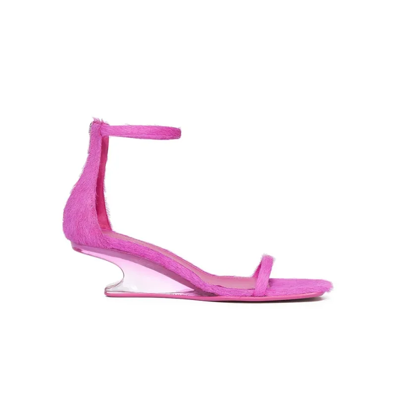 RICK OWENS/RO Cantilever One Strap Sandals 4.5cm Women's Pink-1