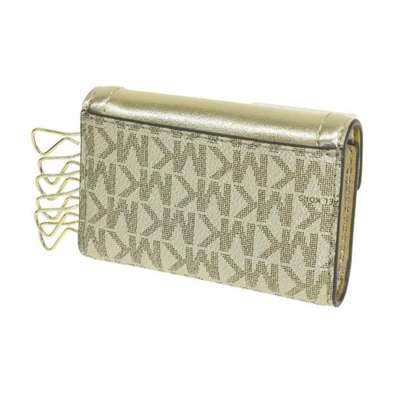 MICHAEL KORS PVC Coated Canvas Wallet Regular Women's Gold-1