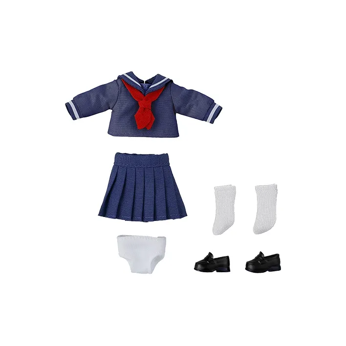 GSC Nendoroid Doll Sailor Suit Long Sleeved Western Clothing Set Marine Blue & Beige Model Accessories-0