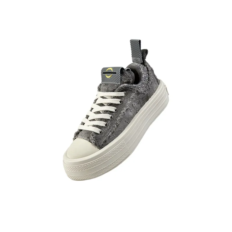 FORESHADOW Double-Uni 2.0 Slip-Resistant Low-Top Canvas Shoes Unisex Tie-Dye Grey-1