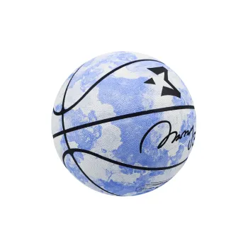 MARBURY PU Basketball Ink Splatter Blue White Size 7 Training Match Unisex