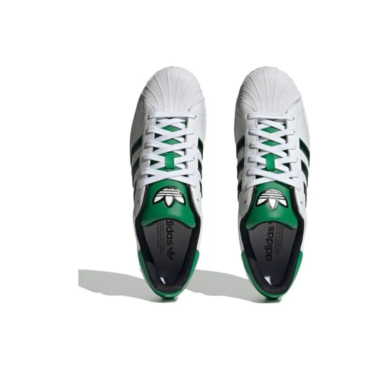 Adidas Originals Superstar Shoes 'White Black Green'-3