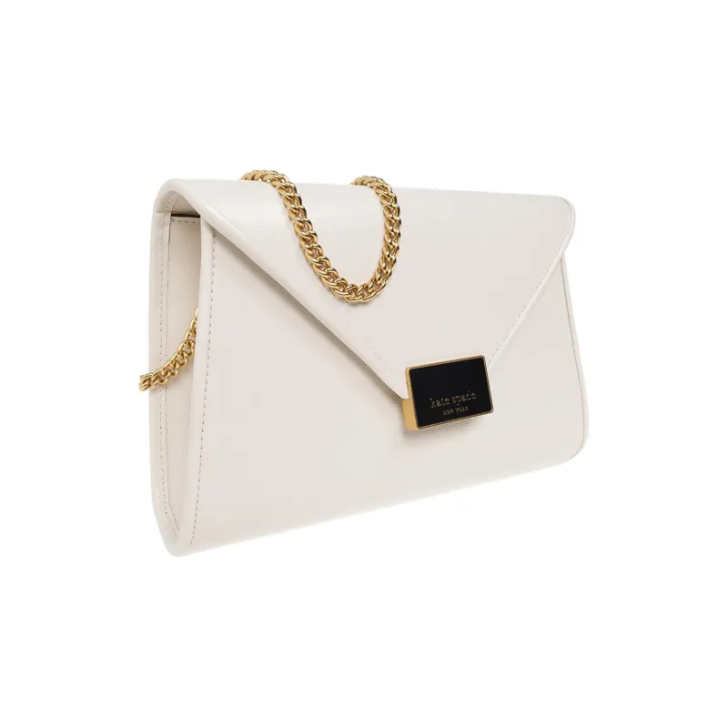 Kate Spade Leather Envelope Bag Clutch Crossbody Bag Shoulder Bag Women's Milk White-1