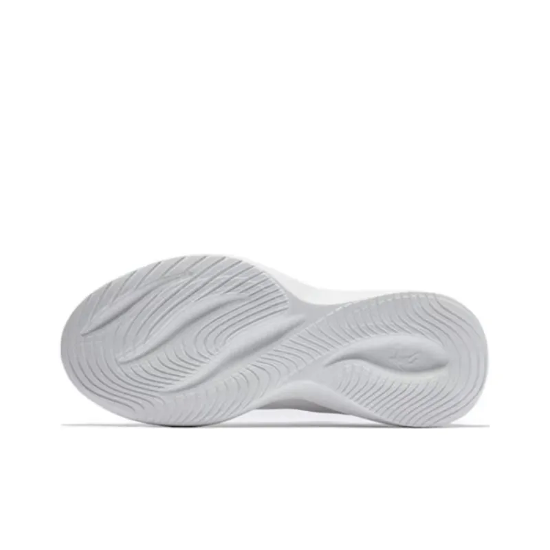 QIAODAN Cushioning Lightweight Low Top Casual Running Shoes Men's White Blue-4