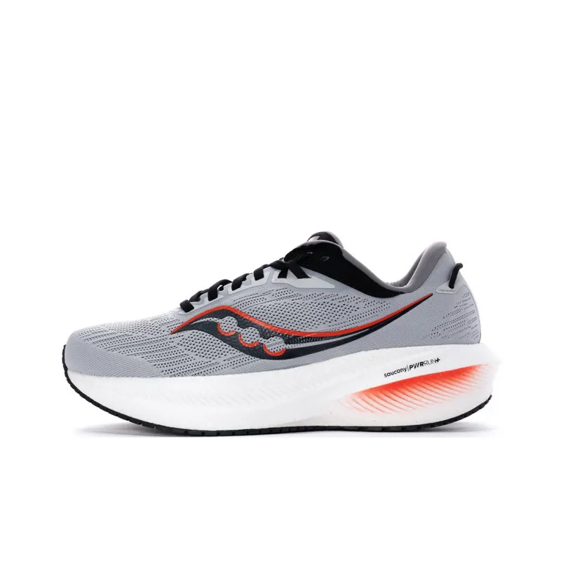 Saucony Triumph 21 Cushioning Wear Resistant Low Top Training Running Shoes Men's Gray-0