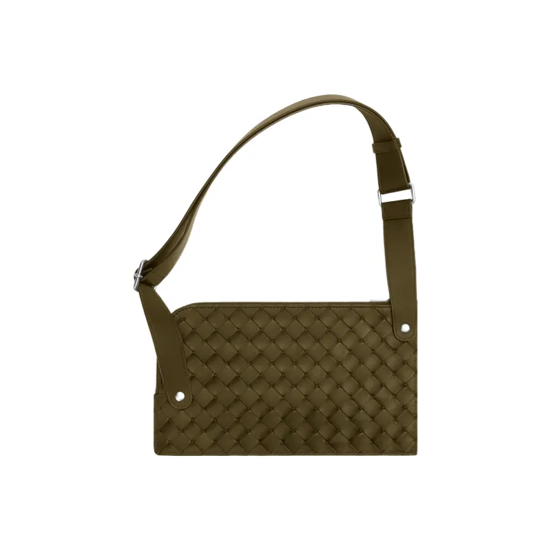 Bottega Veneta Calfskin Handheld, One Shoulder, Crossbody Fanny Pack Regular Men's Dark Brown-1