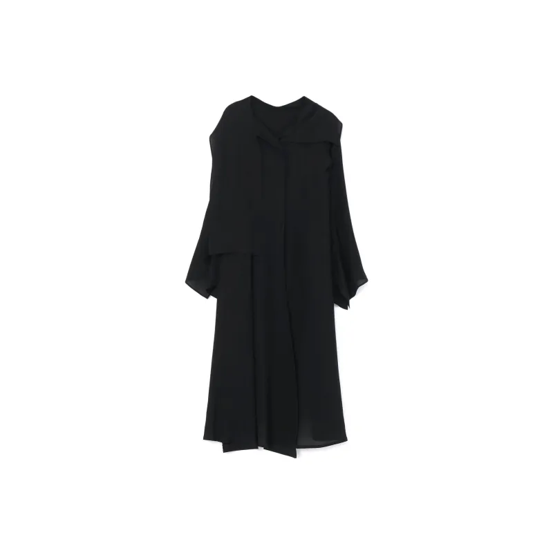 Yohji Yamamoto Long Sleeved Dresses Women's Black-1