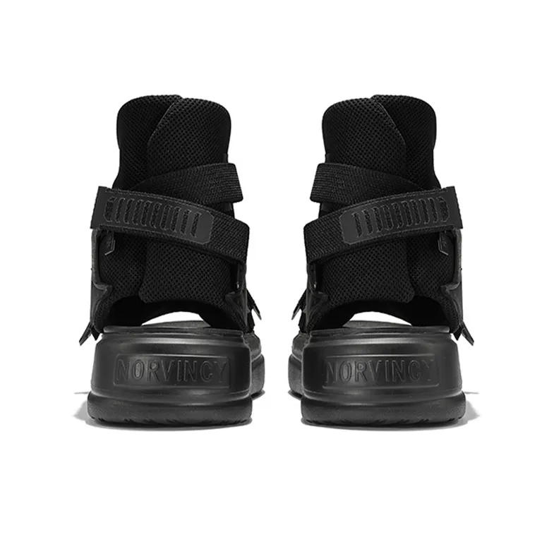 NORVINCY Soft-Soled Hook-and-Loop Mid-Top Beach Sandals Unisex-3