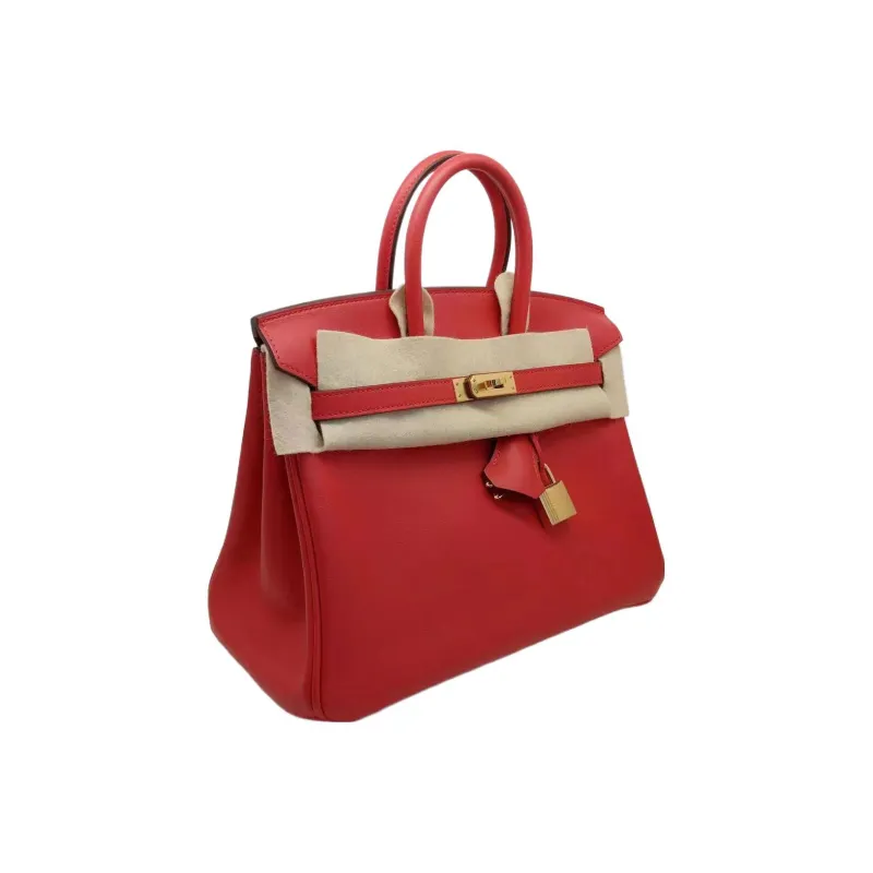 HERMES Birkin Jonathan Leather Birkin Bag Handbags Regular Women's S3 Rouge De Coeur Heart Red-2