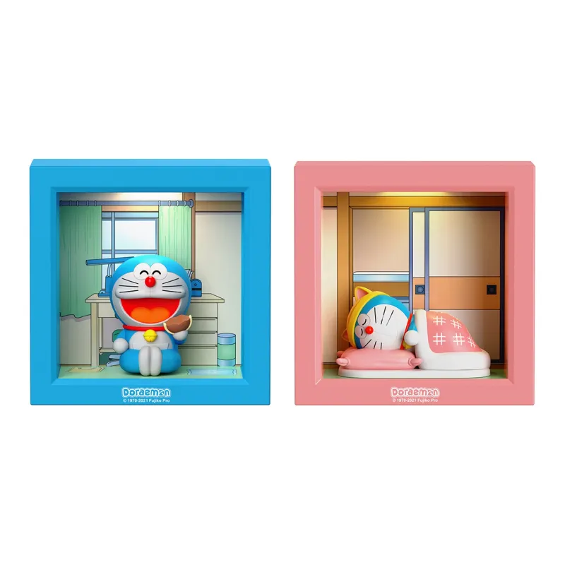 ROCK Doraemon Photo Frame Night Light Chibi Figures 12.2cm-12