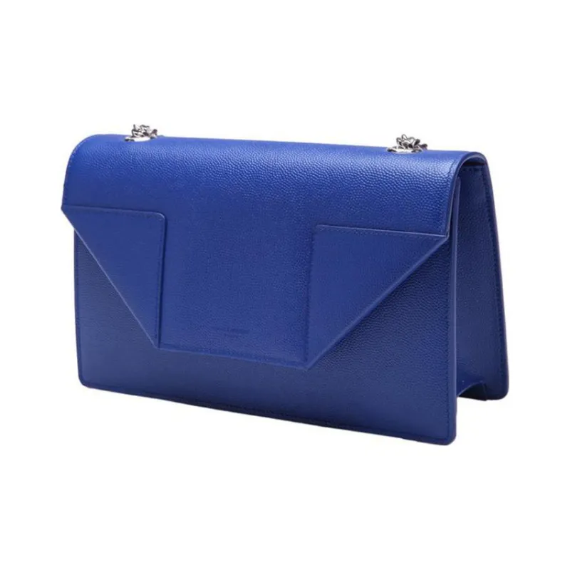 SAINT LAURENT Calfskin Crossbody Bag Shoulder Bag Women's Blue-1