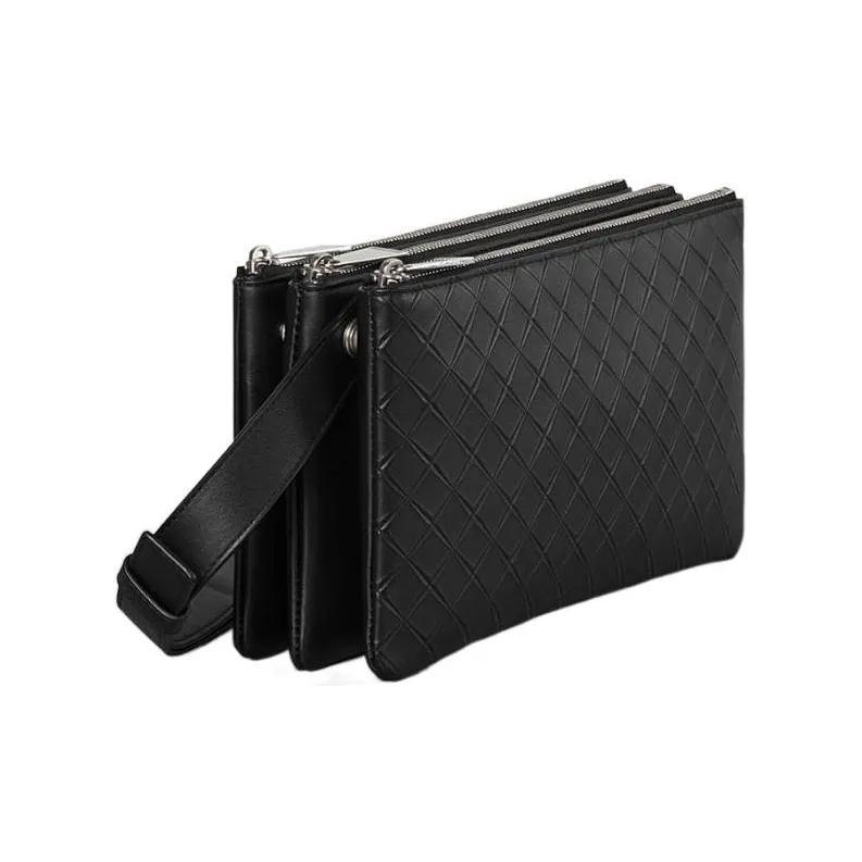 Bottega Veneta Calfskin Crossbody Bag, Shoulder Bag Men's Black-1