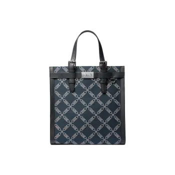 MICHAEL KORS Hudson Fabric Tote Bag, Shopping Bag, Handbag Large Size Women's Blue