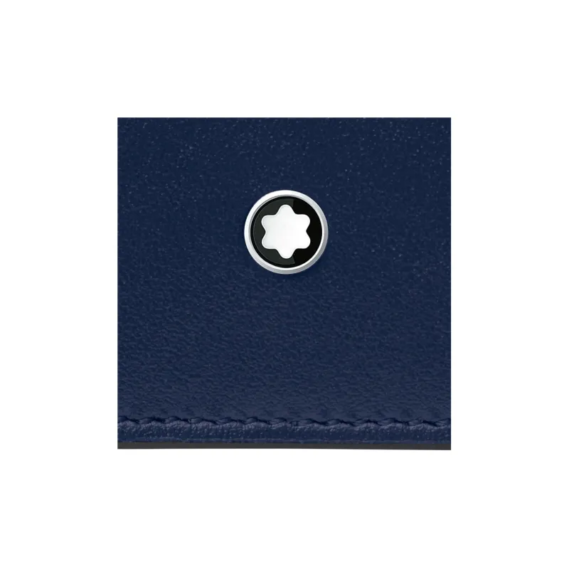 MONTBLANC Meisterstuck Full Grain Cow Leather Wallet Men's Ink Blue-4