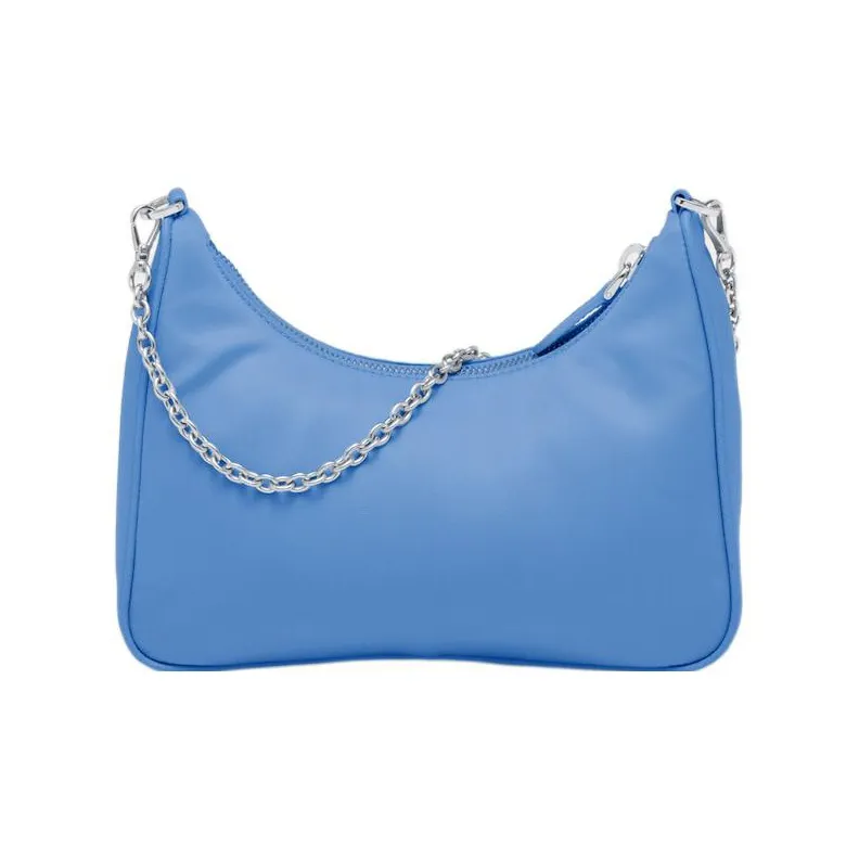 PRADA Re-Edition Fabric With Leather Crossbody Bag Shoulder Bag Women's Light Purple Light Blue-2