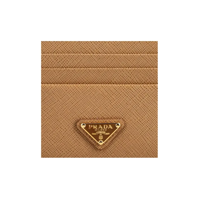 PRADA Cow Leather Wallet Regular Women's Yellow-3