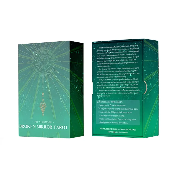 WohStudios Broken Mirror Tarot V Laser Edition By Kuroda Black Core Paper, Fifth Edition, Tarot Board Games-4