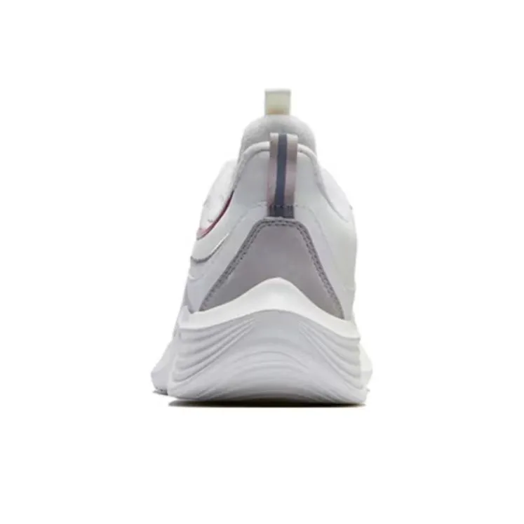 QIAODAN Cushioning Lightweight Low Top Casual Running Shoes Men's White Blue-3