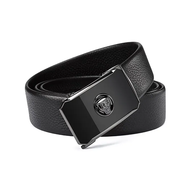 JAGUAR Authentic Automatic Buckle Cow Leather Leather Belts Men's Width  3.5cm-0