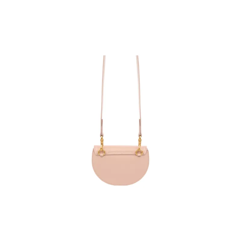 Chloe Marcie Smooth Calf Leather Flap Bag Shoulder Bag Crossbody Bag Mini Women's Pink-2
