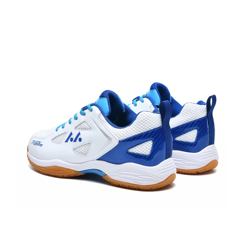 LEFUS Badminton Shoes Unisex Low Top White Blue-2