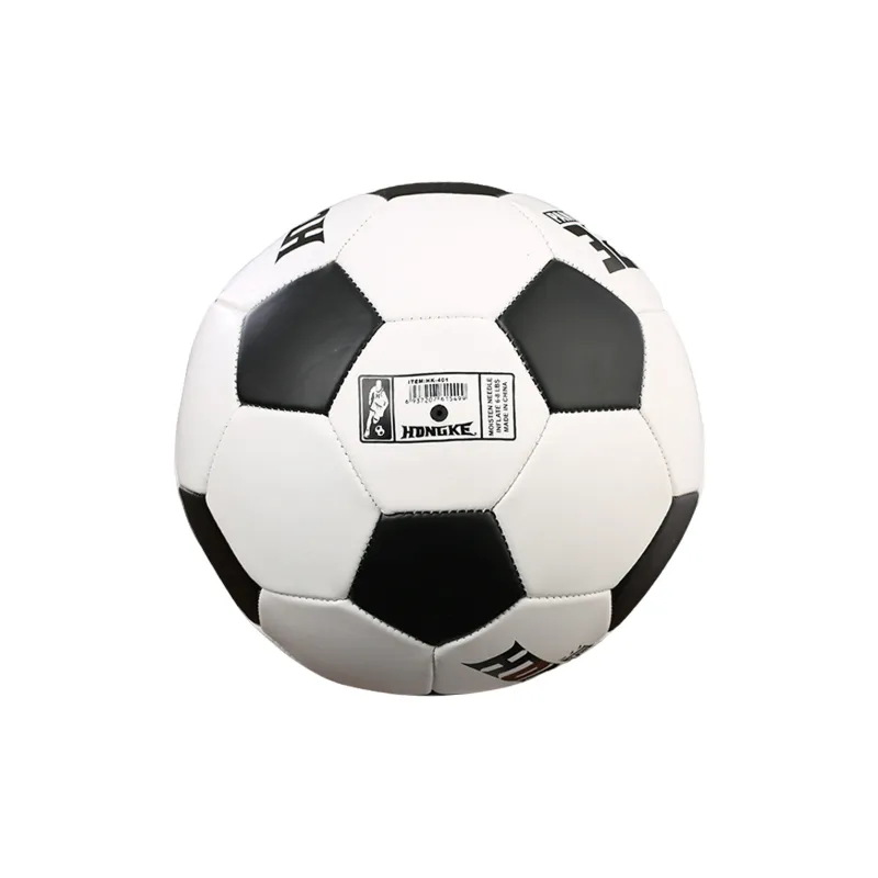 HONGKE Size 3/4 Size/5 Size Soccer PVC Machine Stitched Soccer Ball Unisex Black White-3