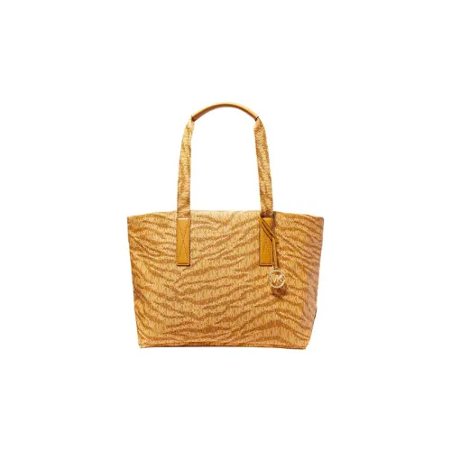 MICHAEL KORS Coated Canvas Tote Bag Shopping Bag Handbag Large Size Women's Yellow