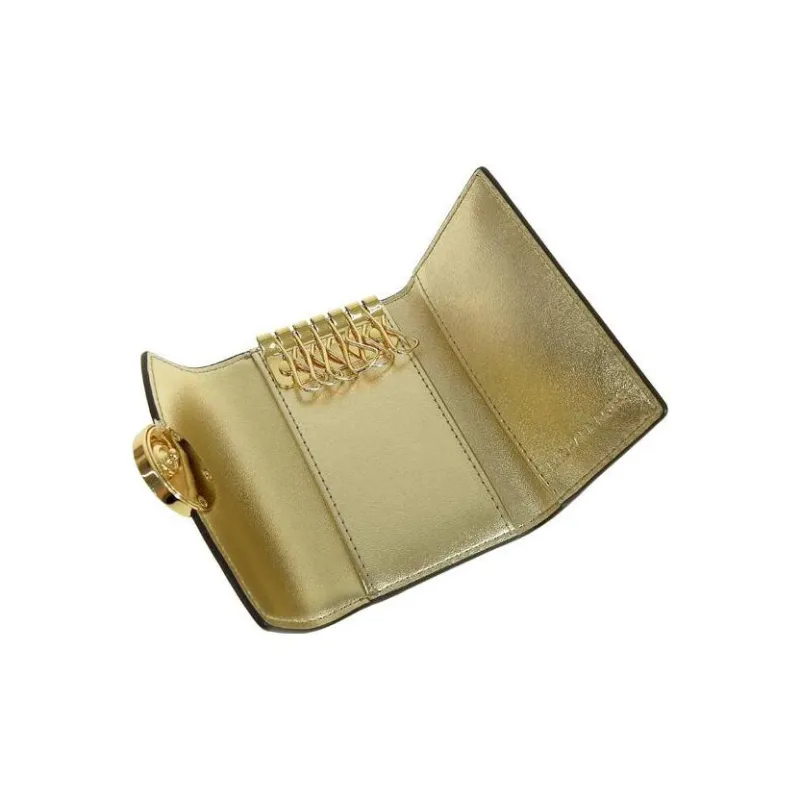 MICHAEL KORS PVC Coated Canvas Wallet Regular Women's Gold-4