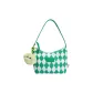 Alien Green Checkerboard Shoulder Bag