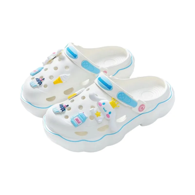 Sanrio Cinnamoroll Hello Kitty Kuromi Cute Slip Resistant Beach Home Outdoor Clogs Sandals IP Merch-0