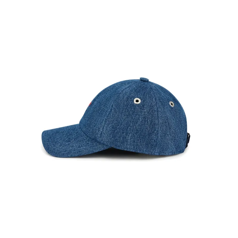 AMIPARIS Paris Ami De Coeur Logo Embroidered Denim Baseball Hat-1