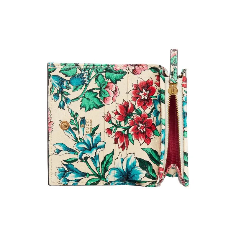 GUCCI Diana Leather Card Holder Women's White/Multicolor-3