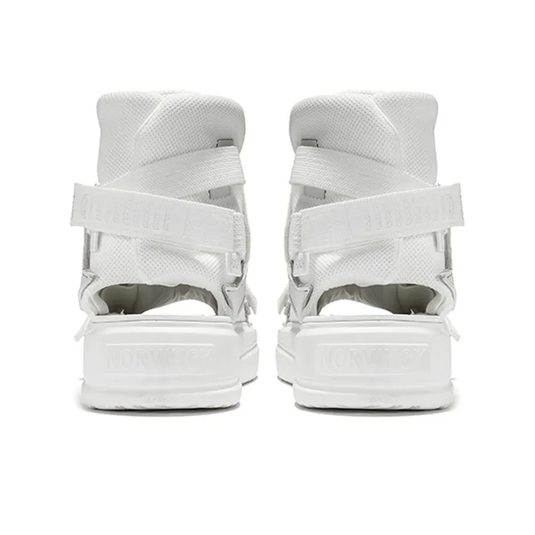 NORVINCY Soft-Soled Hook-and-Loop Mid-Top Beach Sandals Unisex-11
