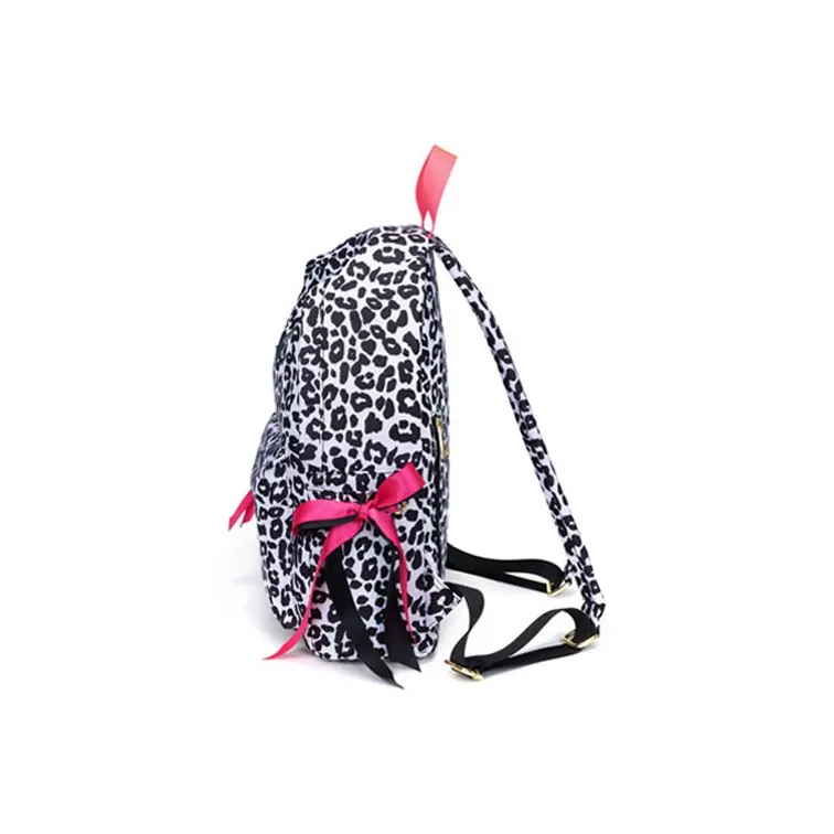 SHUNYIDE Nylon Backpack Medium Size Women's Black White-1